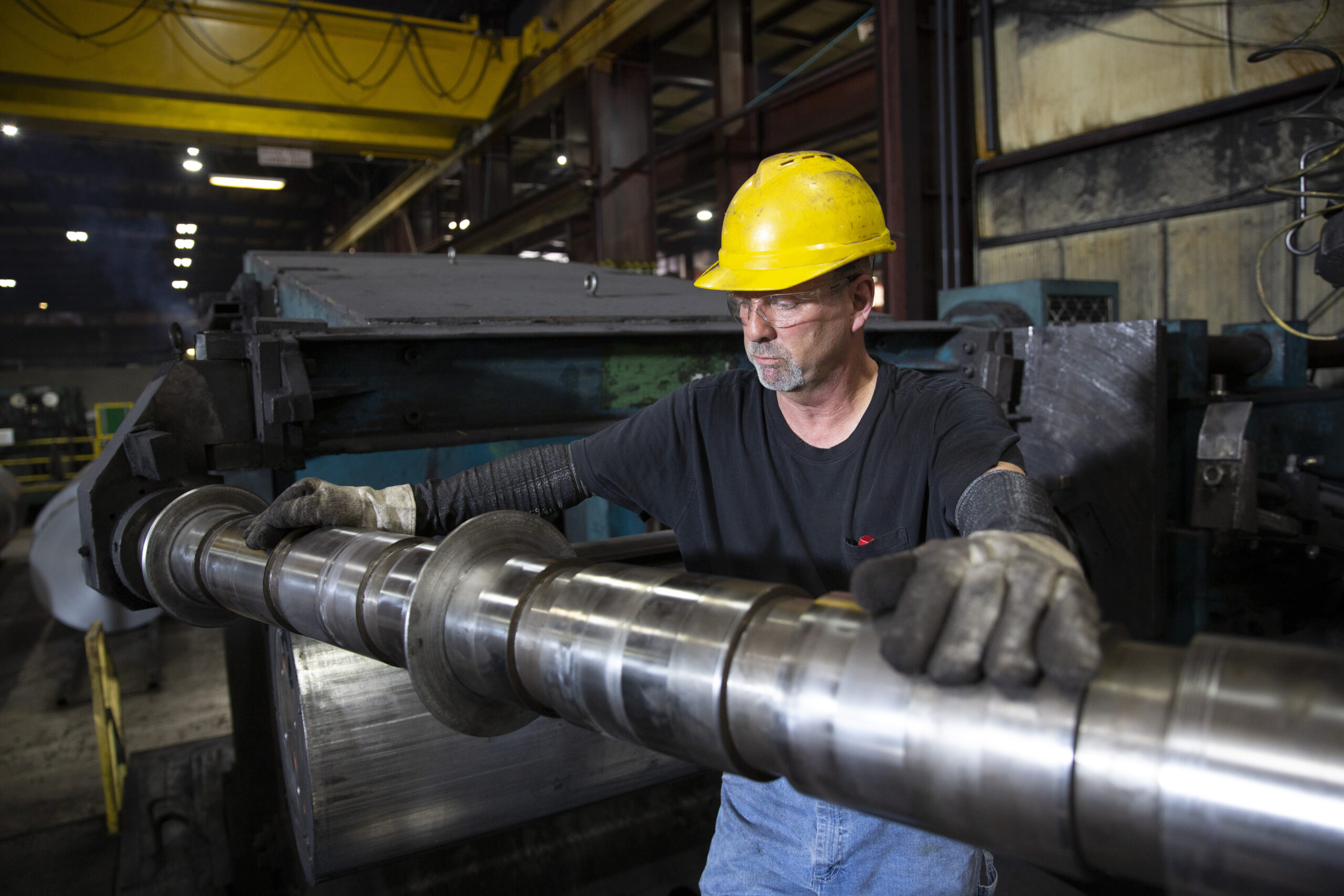 Bull Moose Tube Employee working in facility